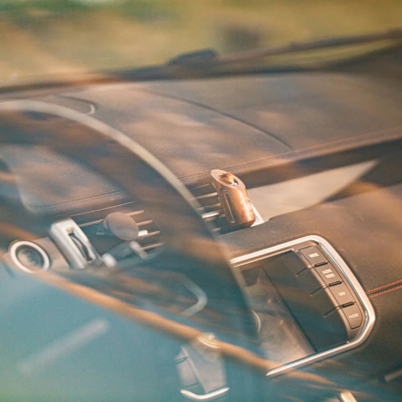 natural car freshener on the dash