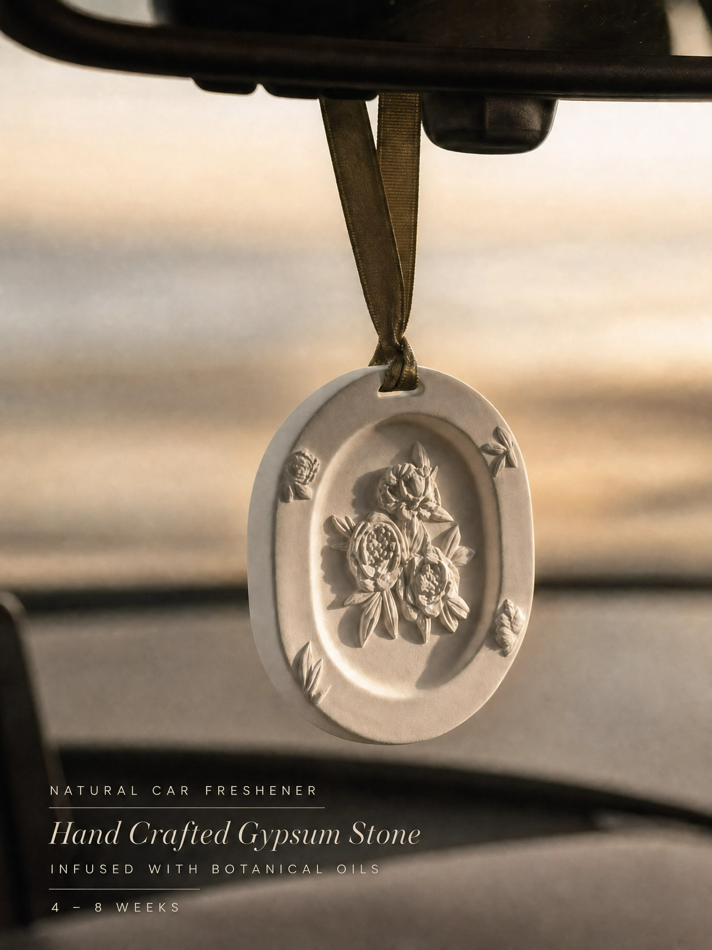 Natural Car Freshener | Gypsum Stone Pendant