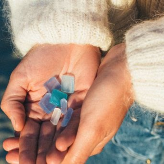 Rainbow Beach Glass Soap (Sea Kelp Infused)