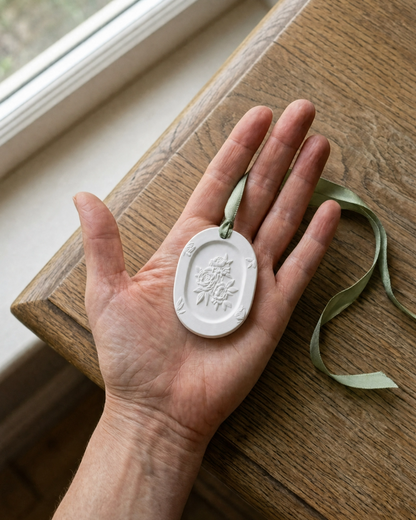 gypsum stone car freshener size reference half palm