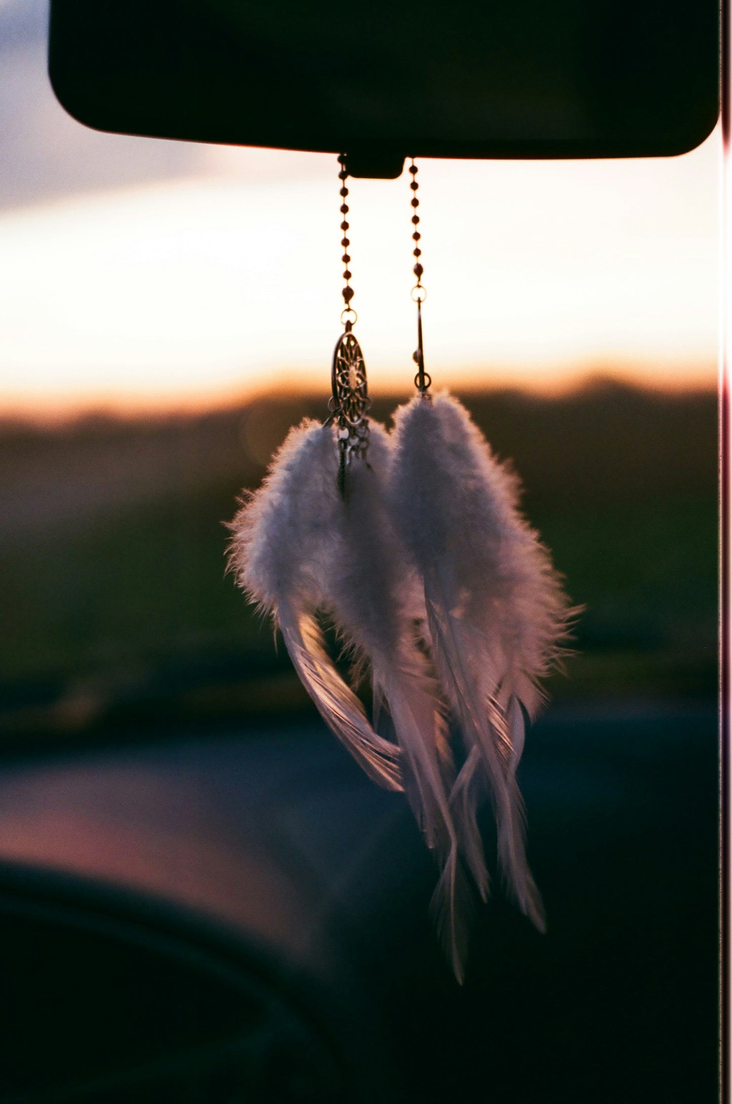 2" Tan Vision Seeker Dream Catcher with Quartz Crystal and Stones